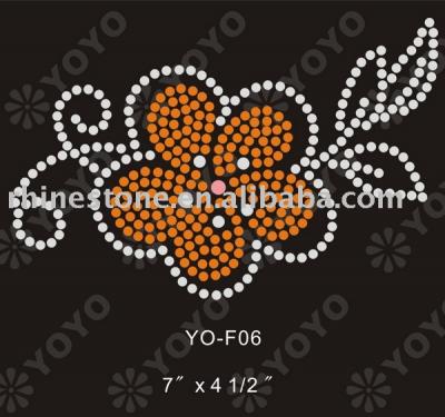 Heat transfer Flower rhinestone motif (Heat Transfer Flower Strass Motiv)