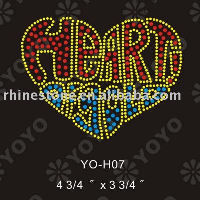 Hot Fix Love and Heart Rhinestone (Hot Fix Liebe und Herz Strass)