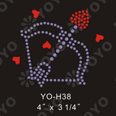 Hot Fix Love and Heart Rhinestone (Hot Fix Liebe und Herz Strass)