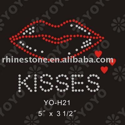 Heat Transfer Love and Heart Rhinestone