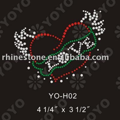Hot Fix Love %26 Heart Rhinestone (Hot Fix 26% Love Heart Strass)