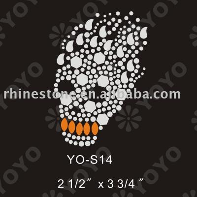 Hot Fix Stylish Skull Rhinestone Motif (Hot Fix Stylish Skull Strass Motiv)