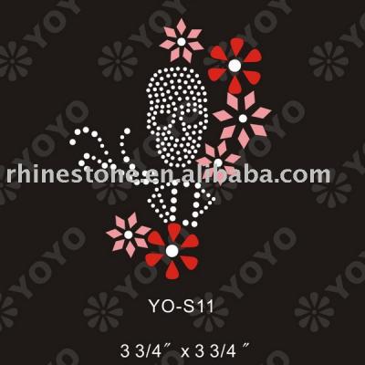 Hot Fix Skull Rhinestone Motif (Hot Fix Strass Skull Motiv)