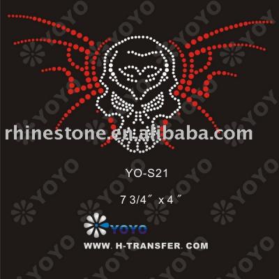 Heat Transfer Skull Rhinestone motif (Heat Transfer Skull Strass Motiv)