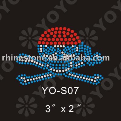 Hot Fix Skull With Plait Rhinestone Motif (Hot Fix Skull Mit Zopf Strass Motiv)
