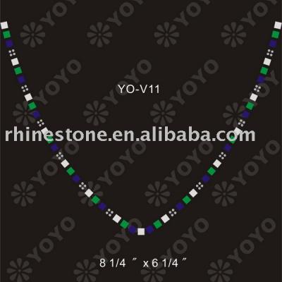 Heat transfer Neckline Nailhead motif