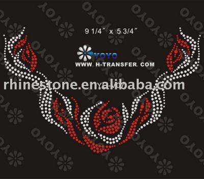 Hot fix Neckline rhinestone motif (Hot-Fix-Ausschnitt Strass-Motiv)