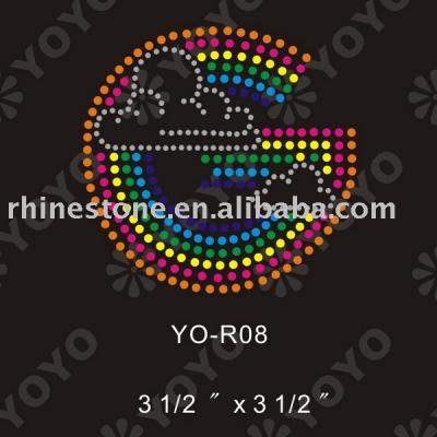 Iron on Rainbow Rhinestone (Fer sur Rainbow Rhinestone)