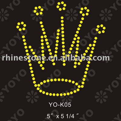 Heat transfer crown rhinestone motif (Wrmebertragung Krone Strass Motiv)