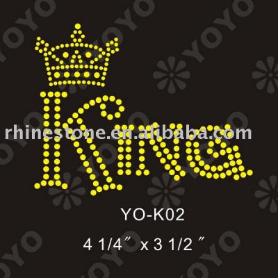 Heat transfer Crown rhinestone motif (Wrmebertragung Crown Strass Motiv)
