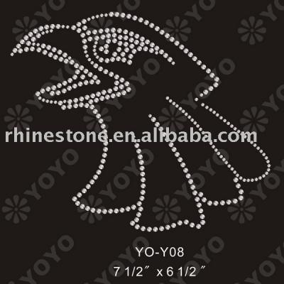 eagle rhinestone motif for T-Shirt and Garment (Мотив орла Rhinestone на футболке и одежда)
