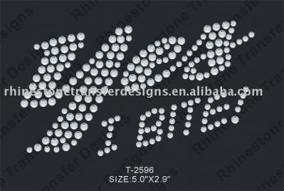 Iron-on Rhinestone Transfer /Motif (Un transfert sur tissu Stras / Motif)