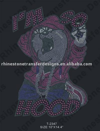Iron-on Rhinestone Transfer/Motif (Un transfert sur tissu Stras / Motif)