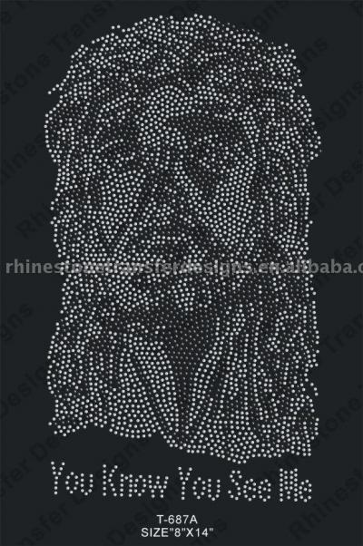 Rhinestone studs iron-on transfer (Rhinestone шпильки термонаклеек)