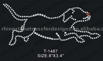 T-1487 rhinestone transfer (T 487 Rhinestone передачи)
