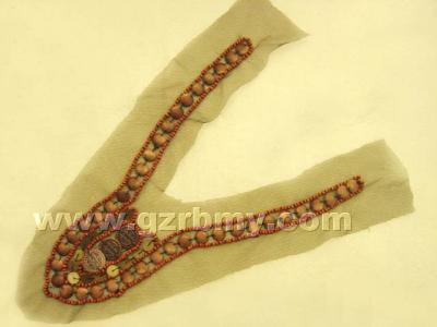 collar motif with beads %26 copper sequin (collar motif with beads %26 copper sequin)