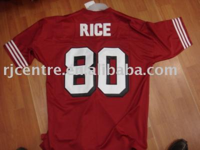 #80 Jerry Rice Red Premiere Tackle Twill Retired Football Jersey