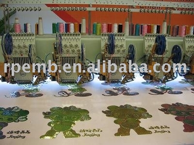 Multi-sequin embroidery machine with lock stitch chenille (Multi-sequin embroidery machine with lock stitch chenille)