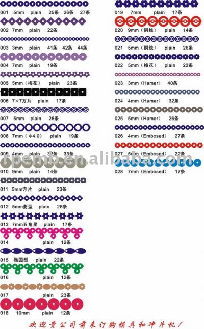Sequin punching machine mould