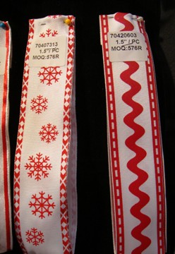 printed grosgrain
