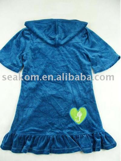 Brand Name Women`s Hoodied Velour Dress ju241d (Brand Name Women`s Hoodied Velour Dress ju241d)