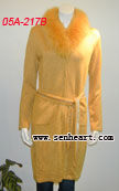 coat with fur collar (coat with fur collar)