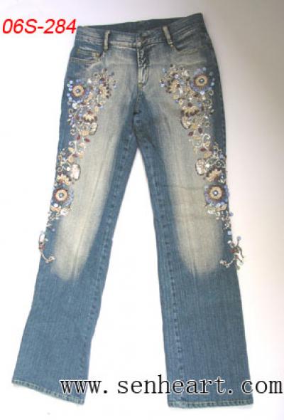 beaded jeans (beaded jeans)