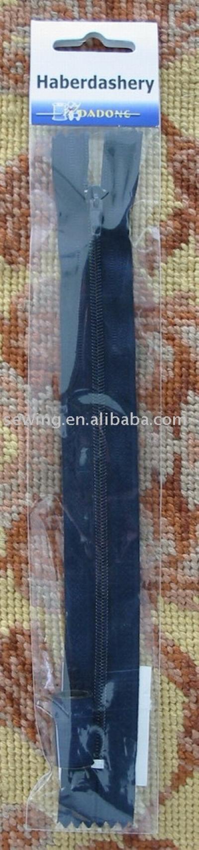 15191-Nylon Zipper with Thread 22cm 3#,Pin Lock,Closed End (15191-Zipper avec du fil de nylon 22cm 3 #, Pin Lock et fermée)
