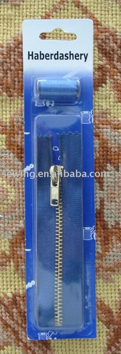 15186B-Metal Zipper with Thread 22cm 4#,Auto Lock,Closed End (15186B-Metal Zipper avec du fil 22cm 4 #, Verrouillage auto et fermée)