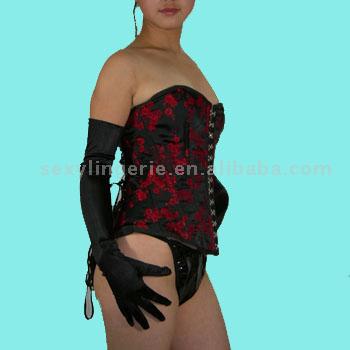 Sexy Lingerie, Sexy Heavy Satin Corset with Steel Bone (Sexy Lingerie, Sexy Heavy Satin Corset with Steel Bone)