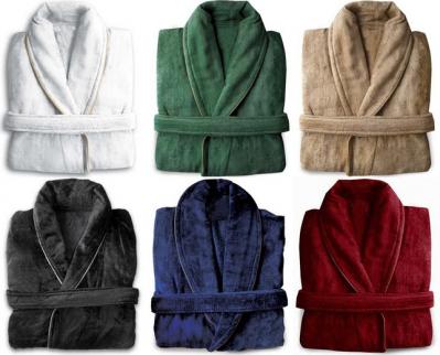 100% Cotton Bathrobe Velour Shawl Collar (100% Cotton Bathrobe Velour Shawl Collar)