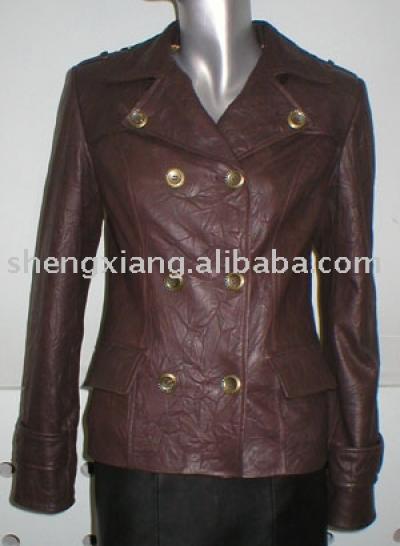 ladies` lamb leather garment (Mesdames `vêtement en cuir d`agneau)