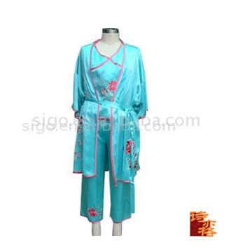 Ladies` 100% Silk Satin Night Suit (Ladies` 100% Silk Satin Night Suit)