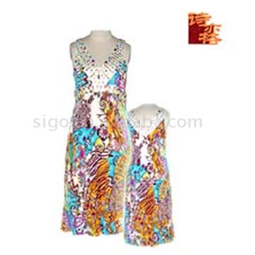 Ladies` Silk Dress (Ladies `Silk Dress)