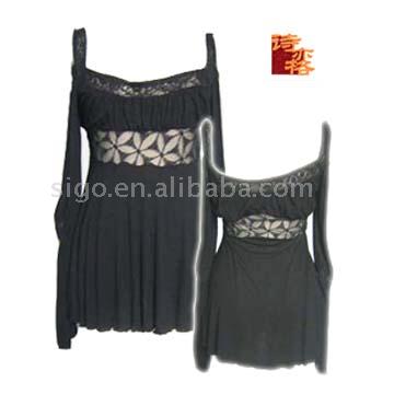 Ladies` Knitted Blouse (Ladies` Knitted Blouse)