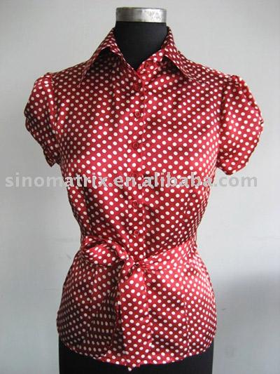 Ladies` Satin Blouse (Ladies` Satin Blouse)