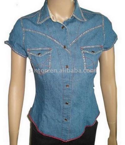 Ladies` Denim blouse (Ladies` Denim blouse)
