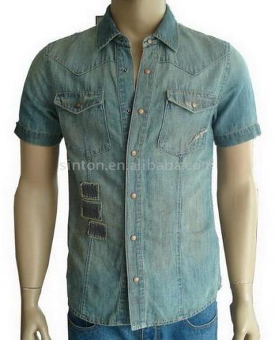 Men`s Denim Shirt (Men`s Denim Shirt)