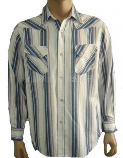 Mens Strip Western Style Shirt (Mens Strip Western Style Shirt)
