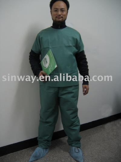 Very soft operation suit, dark green (Très fonction des activités de mou, de couleur vert foncé)