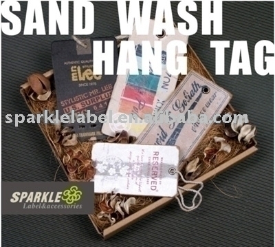 Sand wash hang tags