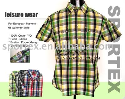 Men`s S/S check shirt (Men`s S/S check shirt)