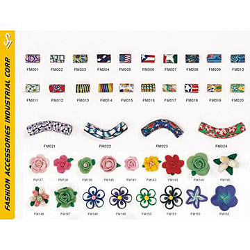 Fimo Bead %26 Flower (Fimo-Perle% 26-Blumen)