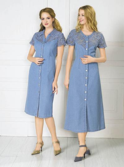 denim one-piece dress (denim one-piece dress)