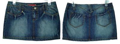 denim mini-skirt