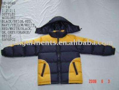 The boy`s padding jacket stock (The boy`s padding jacket stock)