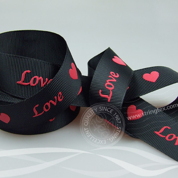 Grosgrain Ribbon With Puff Print