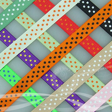 Polyester Grosgrain Ribbon With Polka Dot (Polyester Ripsband Mit Polka Dot)