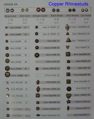 Hot-Fix Copper Nail Head %26 Stud (Hot-Fix cuivre Nail tête 26% Stud)