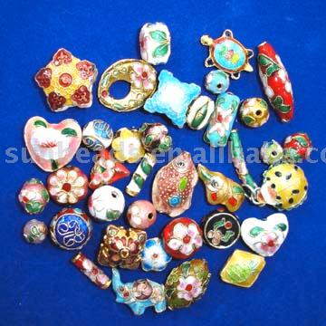 cloisonne beads (perles en cloisonné)